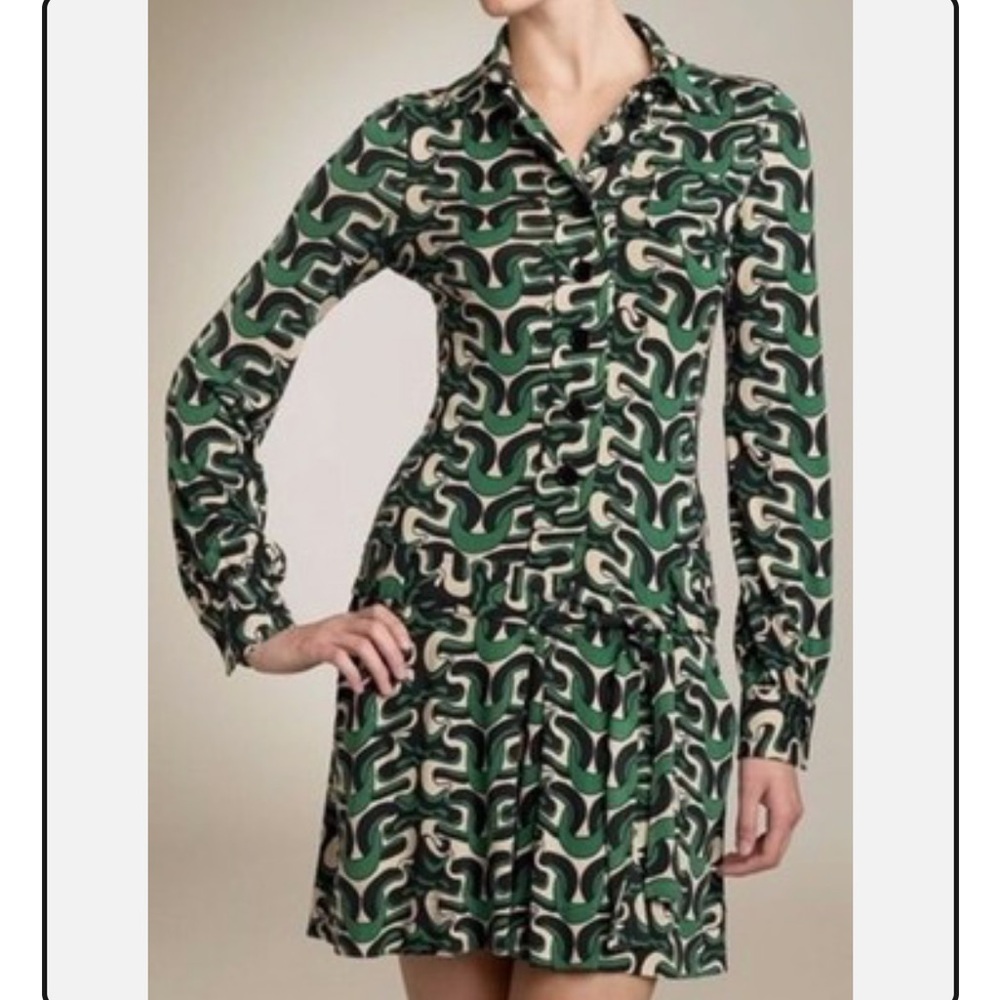 Diane von Furstenberg Silk Long Sleeve Dress, 2